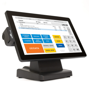 Сенсорный монитор POScenter EVA-156 (15,6", 16:9, 1920х1080, VGA, P-CAP touch - USB, MSR) черный