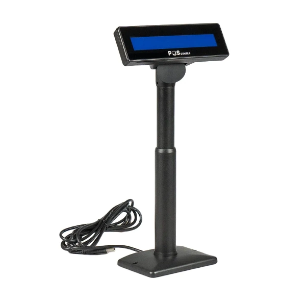 Дисплей покупателя POScenter PCP220 черный, подставка, USB кабель 3.0м, PL2303GS, версия 25, защита от напряжения SMAJ5.0