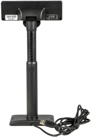 Дисплей покупателя POScenter PCP220 черный, подставка, USB кабель 3.0 м, PL2303GS, версия 25, защита от напряжения SMAJ5.0