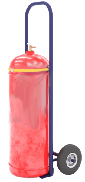 Тележка двухколесная для перевозки одного пропанового баллона ПР 1 (колёса d 200 литые)