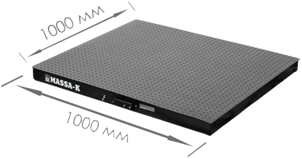 Весы платформенные моноблочные МАССА-К 4D-PМ-10/10-2000-AB (1000х1000)