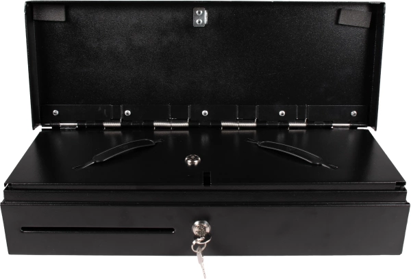 Денежный ящик Poscenter 460KL 460x170x103, распайка "Epson/АТОЛ, без датчика открытой крышки", черный