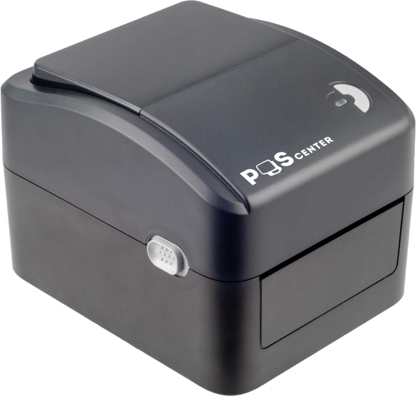 Принтер этикеток Poscenter PC-100 U (прямая термопечать, ширина ленты в диапазоне 1"- 4", USB) черный