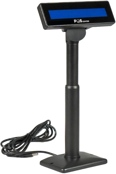 Дисплей покупателя POScenter PCP220 черный, подставка, USB кабель 3.0 м, PL2303GS, версия 25, защита от напряжения SMAJ5.0