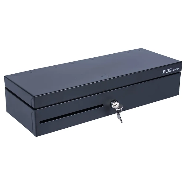 Денежный ящик POScenter 460E 460x170x100, распайка "Epson/АТОЛ, без датчика открытой крышки", черный