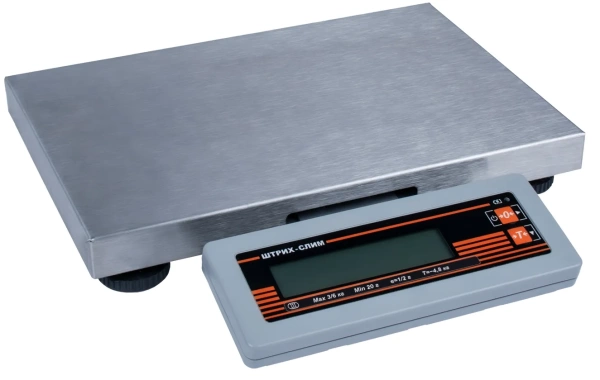 Весы фасовочные ШТРИХ-СЛИМ 200М 6-1,2 ДП1 Ю (POS2) интерфейс USB (размер платформы 300х200х50)